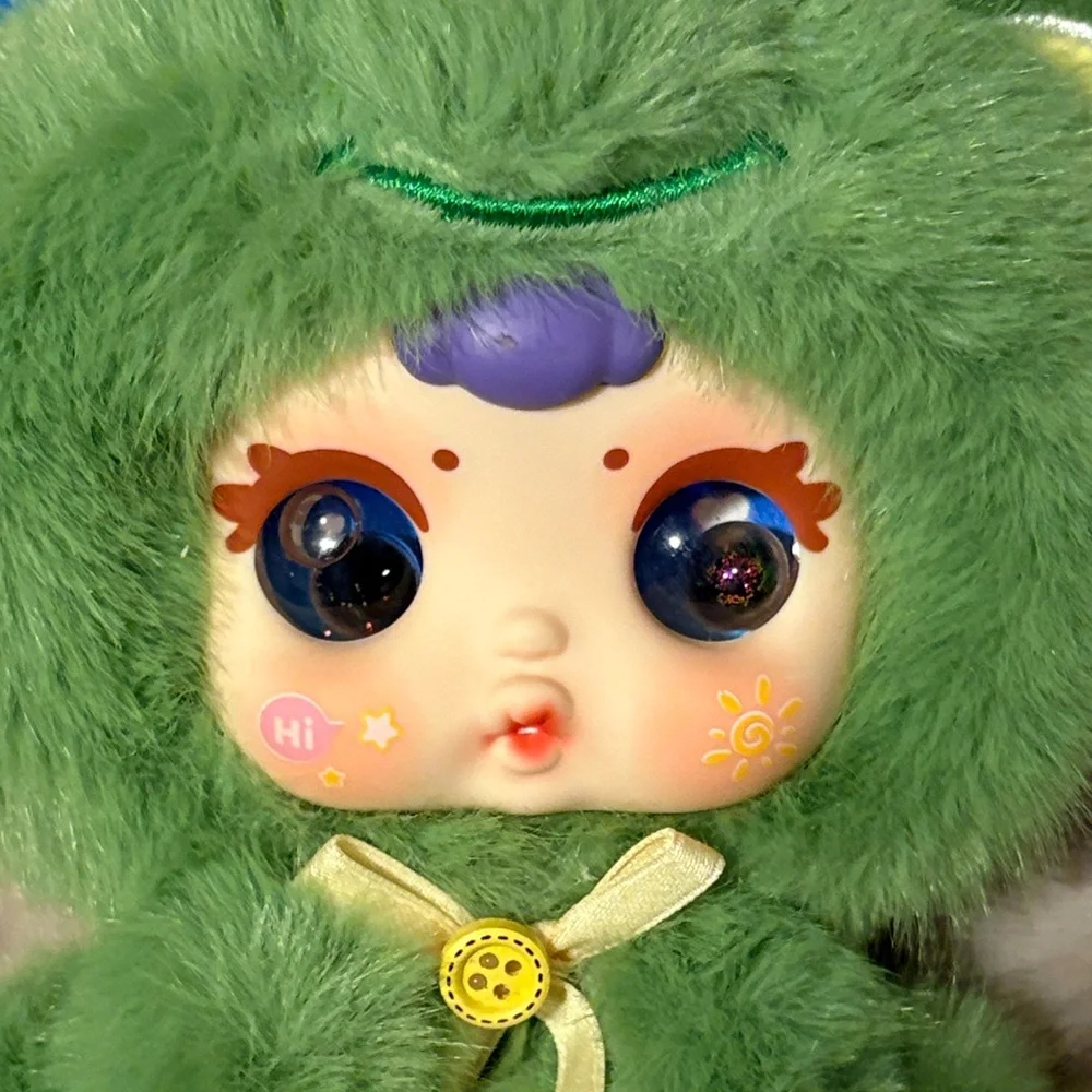 MM Sugar Baby CONFIRMED Green Plush Frog Plush Pendant with glitter marble eyes - Picture 2 of 3